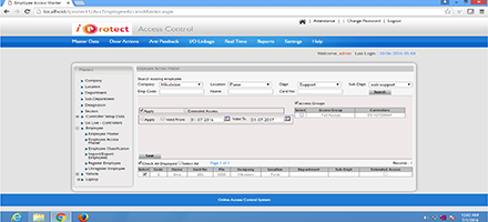 iProtect Access Control Masters Update Access Master